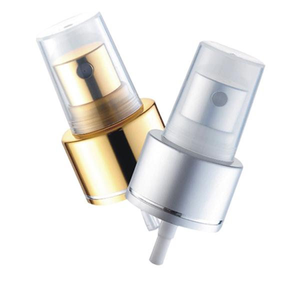 18mm 20mm Luxury Gold Metal Aluminum Anodized Fine Mist Spray Pump Sprayer With Half or Full Cap