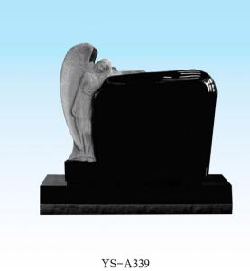 China American Style Angel black granite monument factory