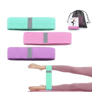 China 32lbs 760*80mm Workout Fabric Resistance Bands Polyester For Buttock factory