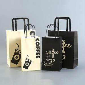 China Custom Printed Kraft Paper Take Away Food Packaging Bags for Industrial at Reasonable factory