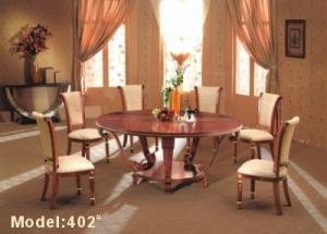 China Dia 1500mm Hotel Restaurant Furniture Customized Solid Wood Dinning Room Set factory
