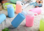 Blue Glass Water Bottle With Silicone Sleeve Heat Resistant Feature
