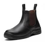 No Lace Cheales Safety Shoes Waterproof / Oil Resistant Shoes Black