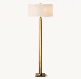 China French Drum Linen Shade Modern Contemporary Floor Lamps For Living Room factory