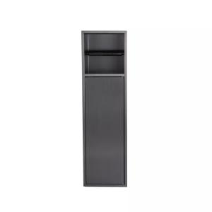 China Wall Embedded Mounted Stainless Steel Niche With Paper Holder Matt Black factory