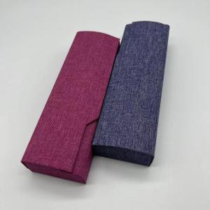 China Lycra Cuboid Purple Foldable Sunglasses Case Fasionable Customized Logo factory