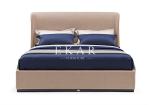 Modern Fabric Upholstered Headboard Wooden Divan Bed