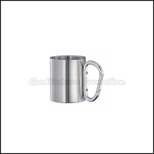 Promotion printed logo carabiners stainless steel coffee sports mug water drink