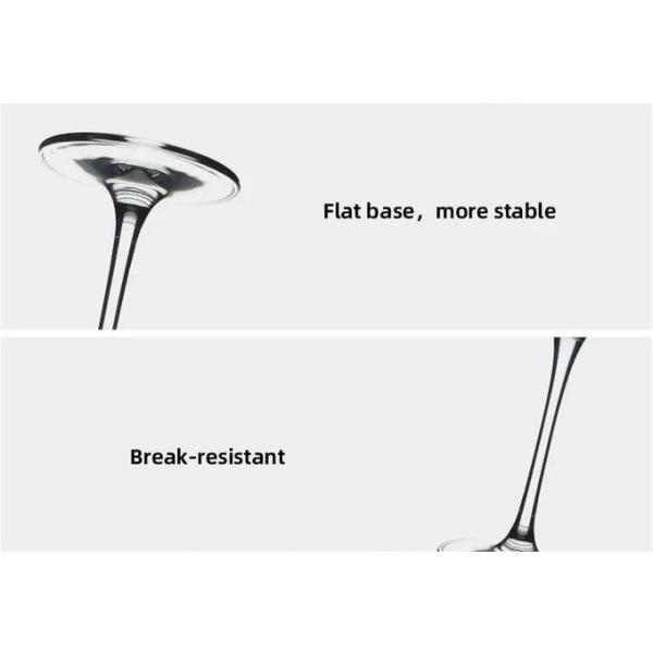 Transparent Tulip Shape Champagne Glass Lead-Free Crystal Glass Red Wine