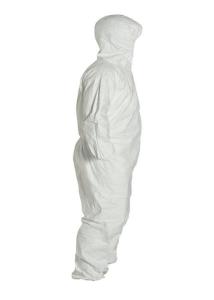 China Comfortable Disposable Painters Coveralls , Dust Proof Disposable Hazmat Coveralls factory