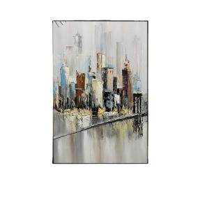 China Modern Style Pure Hand Painted Colorful Knife Oil Painting on Canvas for Living Room Decor Abstract Texture Wall Painting factory