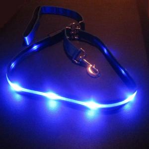 China LED Dog Leash USB Rechargeable Flashing Light factory