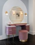 Mirrored Makeup Vanity Desk Dressing Table Chair Set ODM