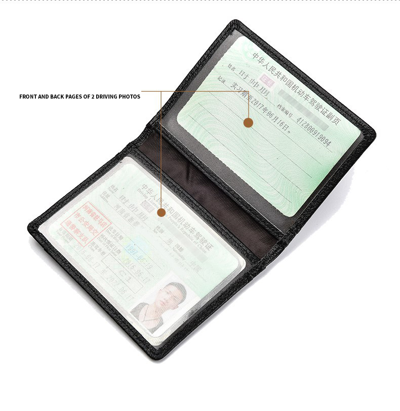 Rfid Blocking Genuine Leather Business Id License Card Holders Unisex Card Holder Wallets