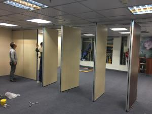 China Banquet Hall Acoustic Partition Wall Floor To Ceiling System Thickness 65mm factory