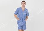 Comfy Mens Shorts Sleepwear V Neck , Anti Shrink Summer Mens T Shirt Pyjamas