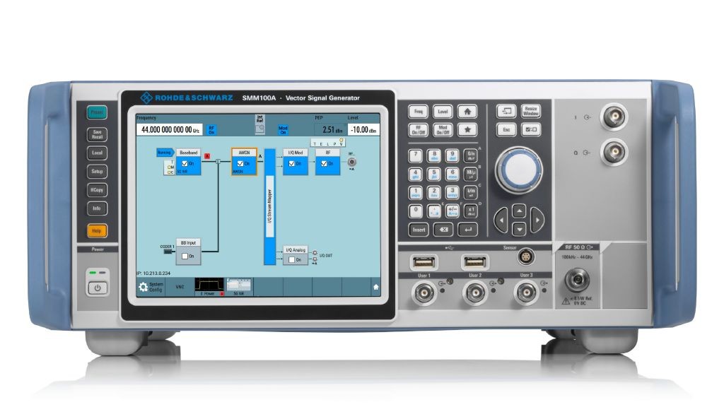 Rohde Schwarz Vector Signal Generator SMM100A 100 kHz to 44 GHz modulation bandwidth up to 1 GHz