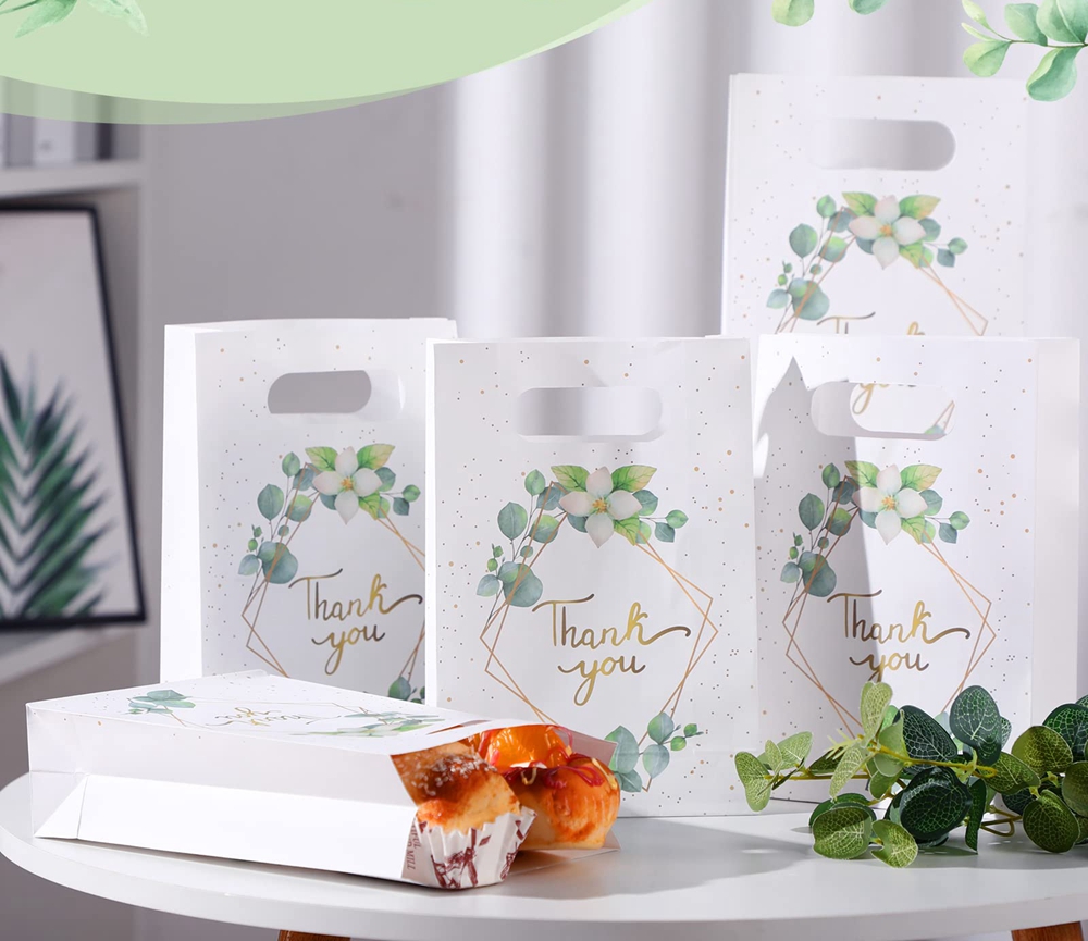 Custom Luxury D Cut Gift Paper Bag For Boutique With CMYK Printing And Color Options