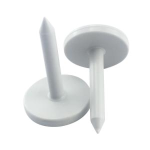 China 41 * 28mm White ABS RFID Wood Nail Tag Waterproof For Tree Forest Management factory