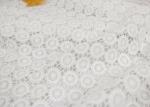 White Chemical Water Soluble Guipure Lace Fabric By The Yard For Party Sexy