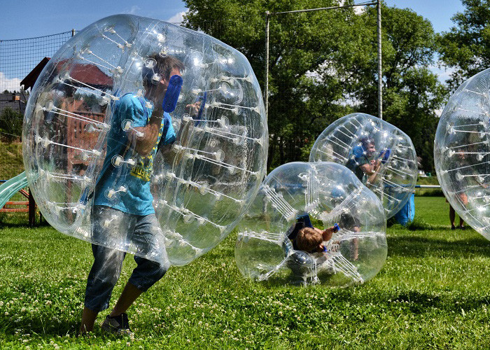 Comercial 1.0M 1.8M TPU Human Hamster Bumper Ball Soccer Football , Loopy Zorb Ball