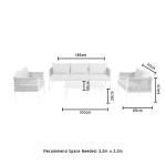 Stylish and Durable Outdoor Lounge Sofa Set Ideal for Your Patio Garden or Beach