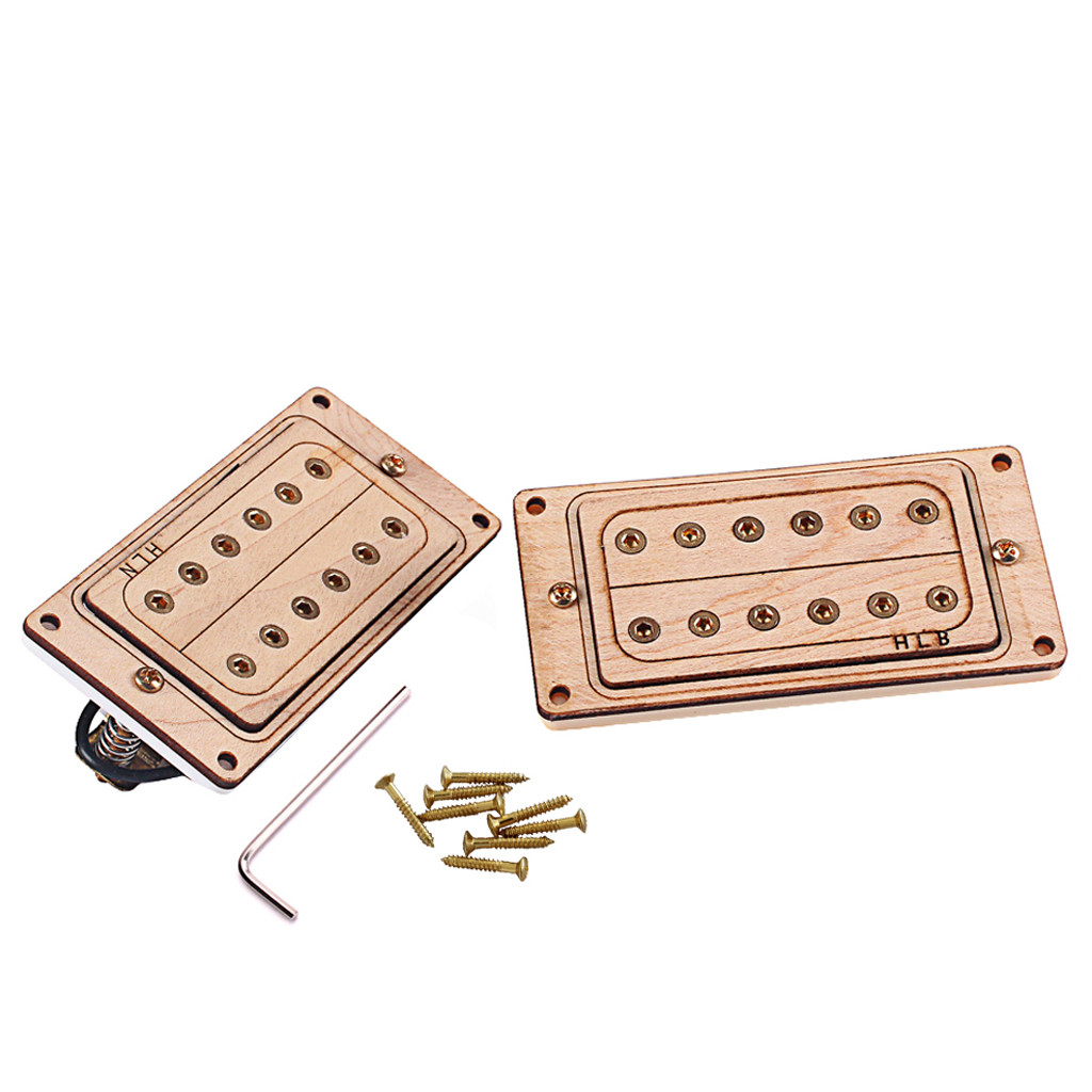 Humbucker Pickups Dual Coil Maple Wood Cover for ST SG Electric Guitar N8K/B16.5K Output