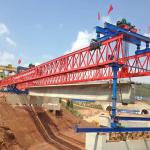 Truss Type Bridge Girder Launcher Crane High Performance Steel In Hot