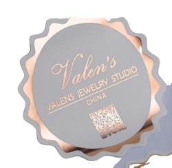 Rose Gold Round Self Adhesive Labels Round Logo Waterproof