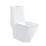 Sanitary Ware White Bathroom Ceramic Toilet Bowl Diamond Shape Floor Mounted