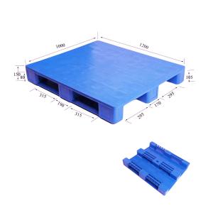 China Euro Stackable Recycled Plastic Pallets 1000*1200mm Flat Top Plastic Pallets on sale