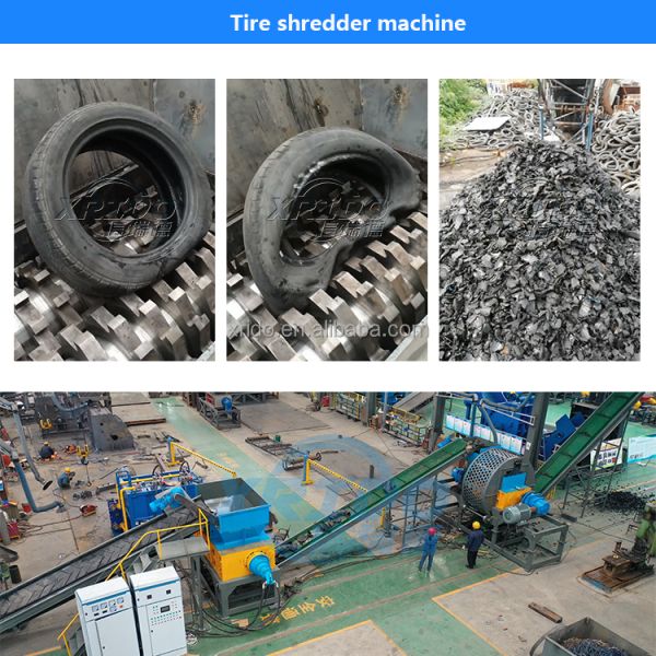 Heavy Duty Waste Tire Shredder with 12 Months Warranty 2200kg Weight and 22 Power for Tire Recycling