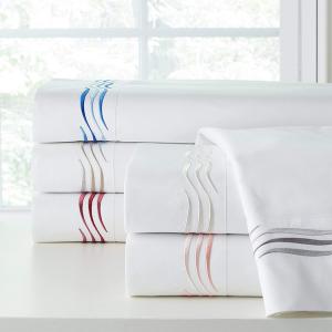 China Home Embroidered Bed Sheet Set Bedding Set in National Standards Color Fastness Grade factory