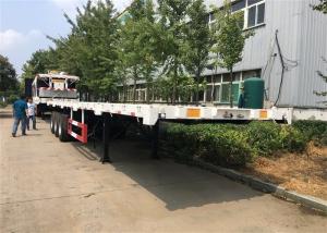 China Transport Flat Bed 40ft 3 Axle Shipping Container Trailer factory