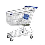 Q235 Steel Supermarket Shopping Trolley Cart On Wheels