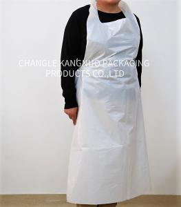China Flat Protection White Color Disposable Medical Aprons 0.01-0.1mm Thickness factory