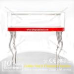 Rotating Clear Portable Body Jewelry Display Case Retail Cabinet Hold 500