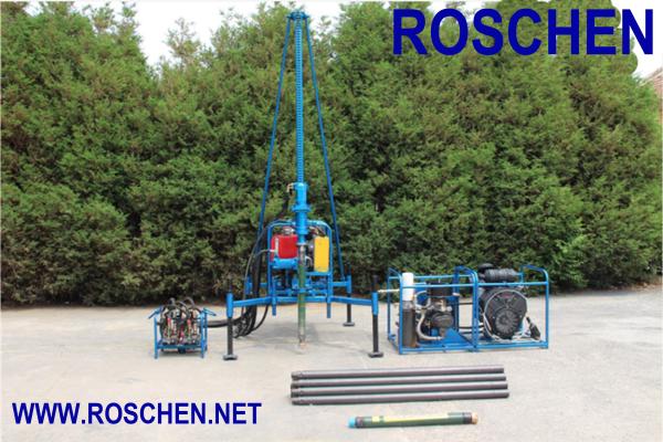 Mountain Regions Borehole Drilling Machine , Hydraulic Drilling Rig Easy To