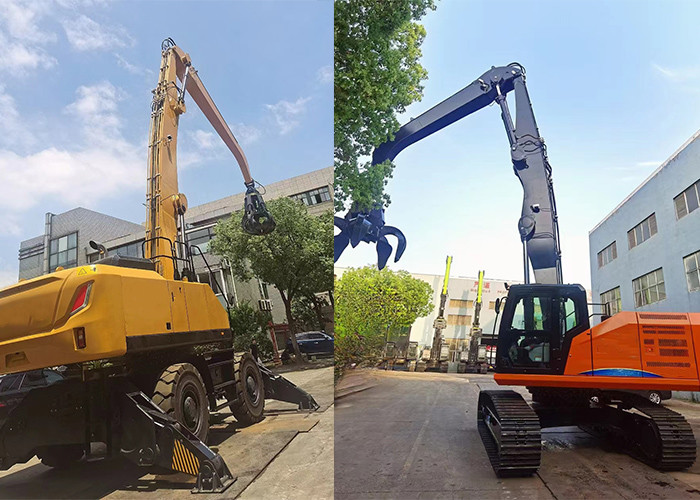 Grab Scrap Metal Material Handler Excavator Arm Q355B Customization Available