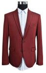 Dark Red Mens Slim Fit Suit Blazer Knitted Fabric Bespoke Latest Designs