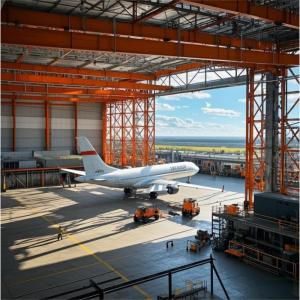 China Galvanized Steel Structure Aircraft Hangar Anti Corrosion High Intensity factory