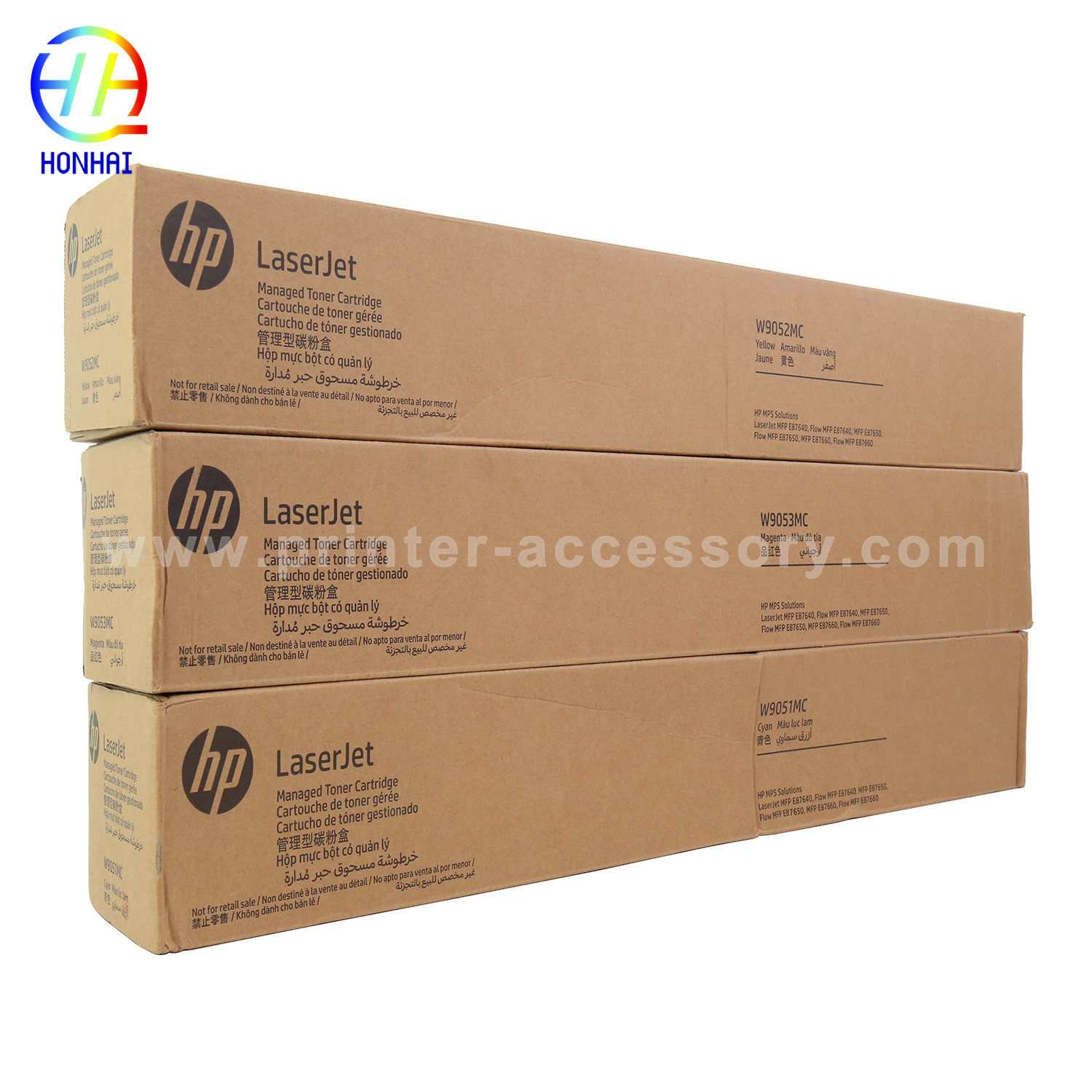 Toner Cartridge for HP Color Managed MFP E87640 E87650 E87660 W9051MC W9052MC W9053MC Printer Toner Cartridge