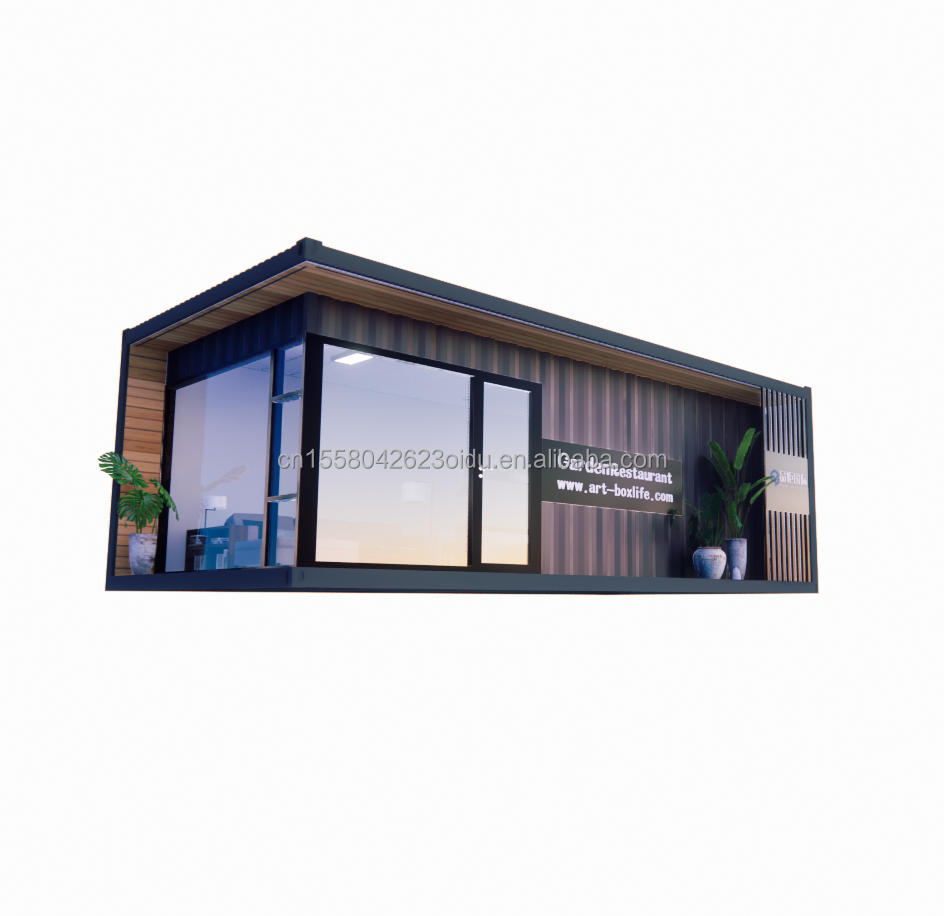 Container Houses Prefabricated Casas Customized Color Wooden Glass Sunroom House Prefab Container Homes