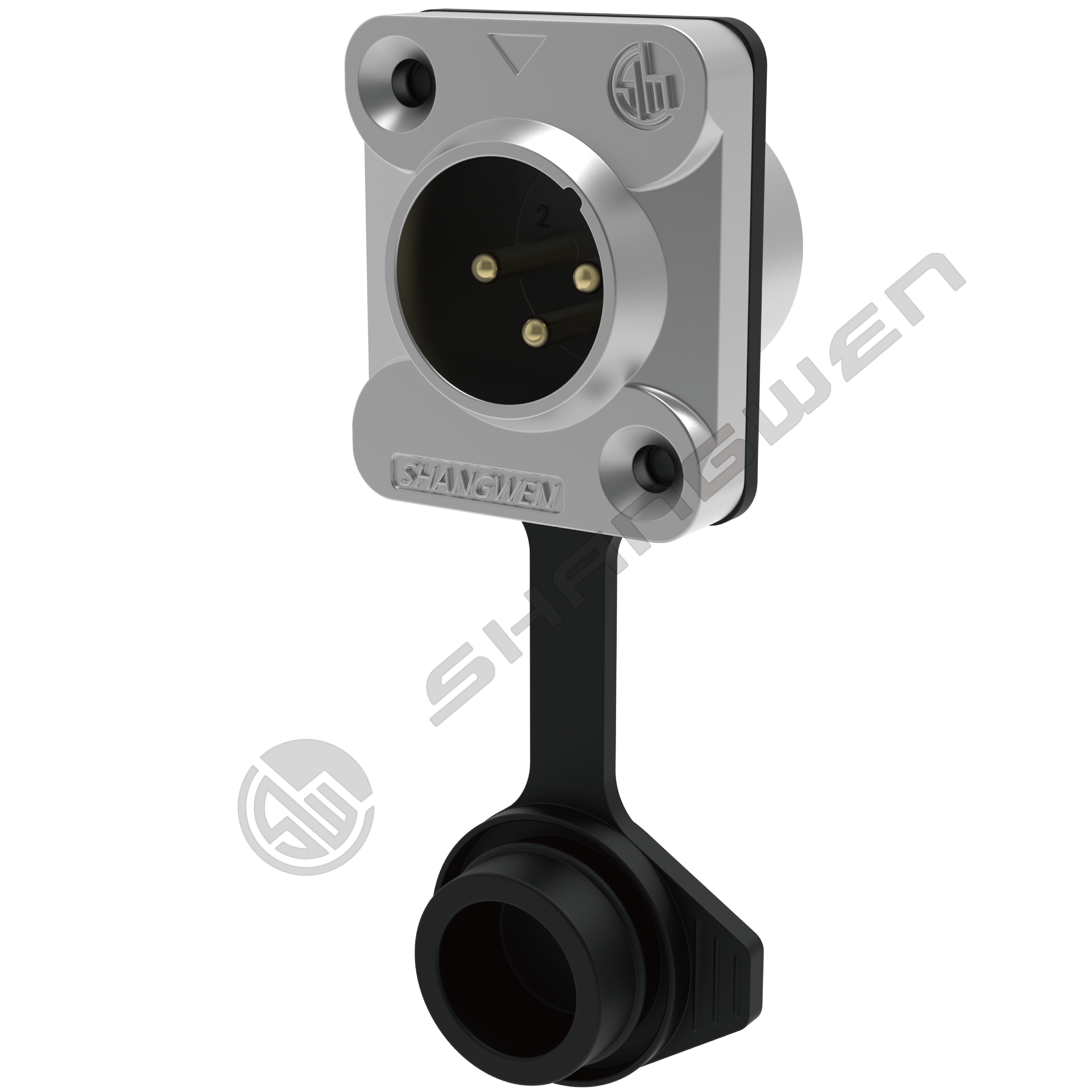 Waterproof 3 Pin XLR Plug Female Socket Adapter IP65 DMX Panel Mount Audio Wire Connector Alloy Material Outdoor