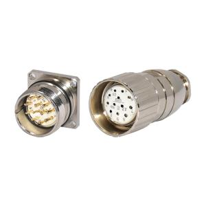 China Shielded IP67 Panel Mount Connector , M23 12 Pin Female Connector Assembly To Male factory