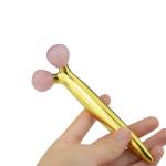 360 Rotate 3D Y Shape Massage Roller Rose Quartz Jade Facial Massage Roller