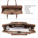 Laptop Slim Cluci Leather Briefcase Oil Wax Leather Bag 15.6 Inch
