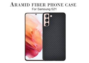 China Crater Design Aramid Fibre Phone Case OEM For Samsung S21 factory