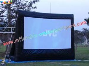 China Motorized Projection Commercial Grade 0.55mm Inflatable Movie Theater Screen factory