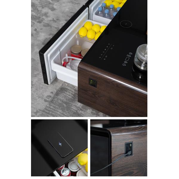 Wireless Charging Metal Fridge Table Adjustable Height for Modern Living Room Furniture